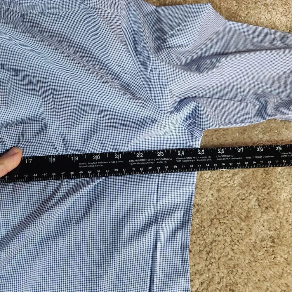 Lauren Ralph Lauren Mens Long Sleeve Shirt Non Iron Cotton Check 16(34-35) #281